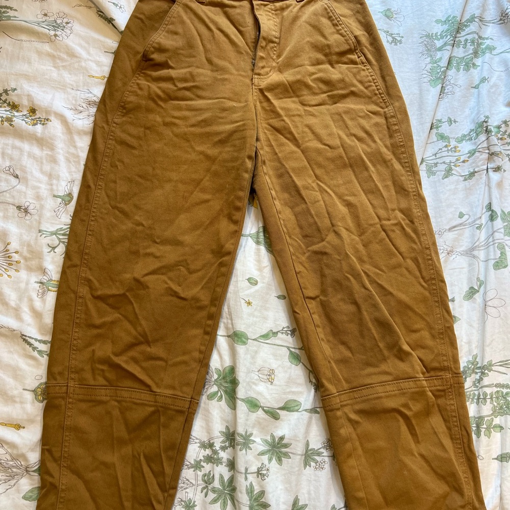 Everlane Utility Barrel Pant in Golden Brown